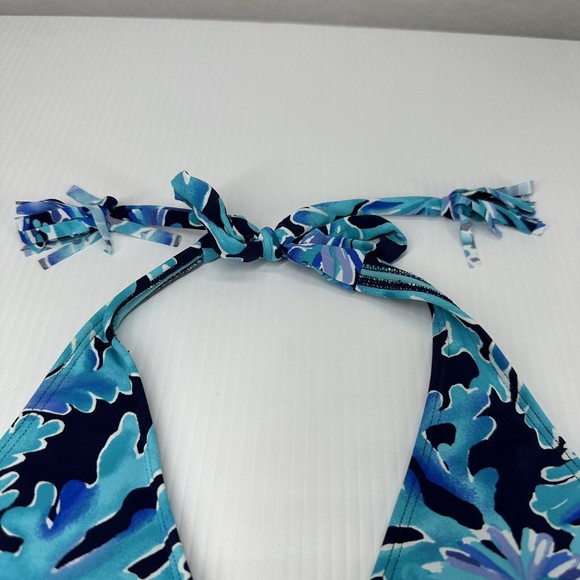 Lilly Pulitzer In Too Deep Guava Triangle Bikini Top Sz 2 Swimsuit - Picture 3 of 7